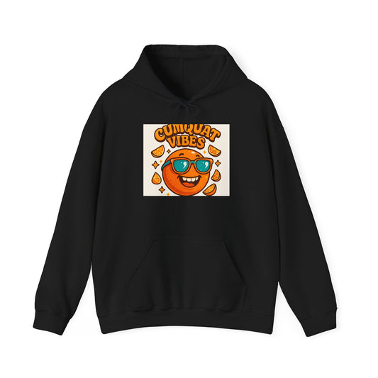 Citrus Vibes Hoodie – Sunglasses Orange Graphic "Cinquat Vibes" Sweatshirt