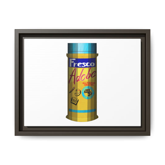 Framed Matte Canvas Print — Vintage Fresco Adobe Spice Canister Artwork