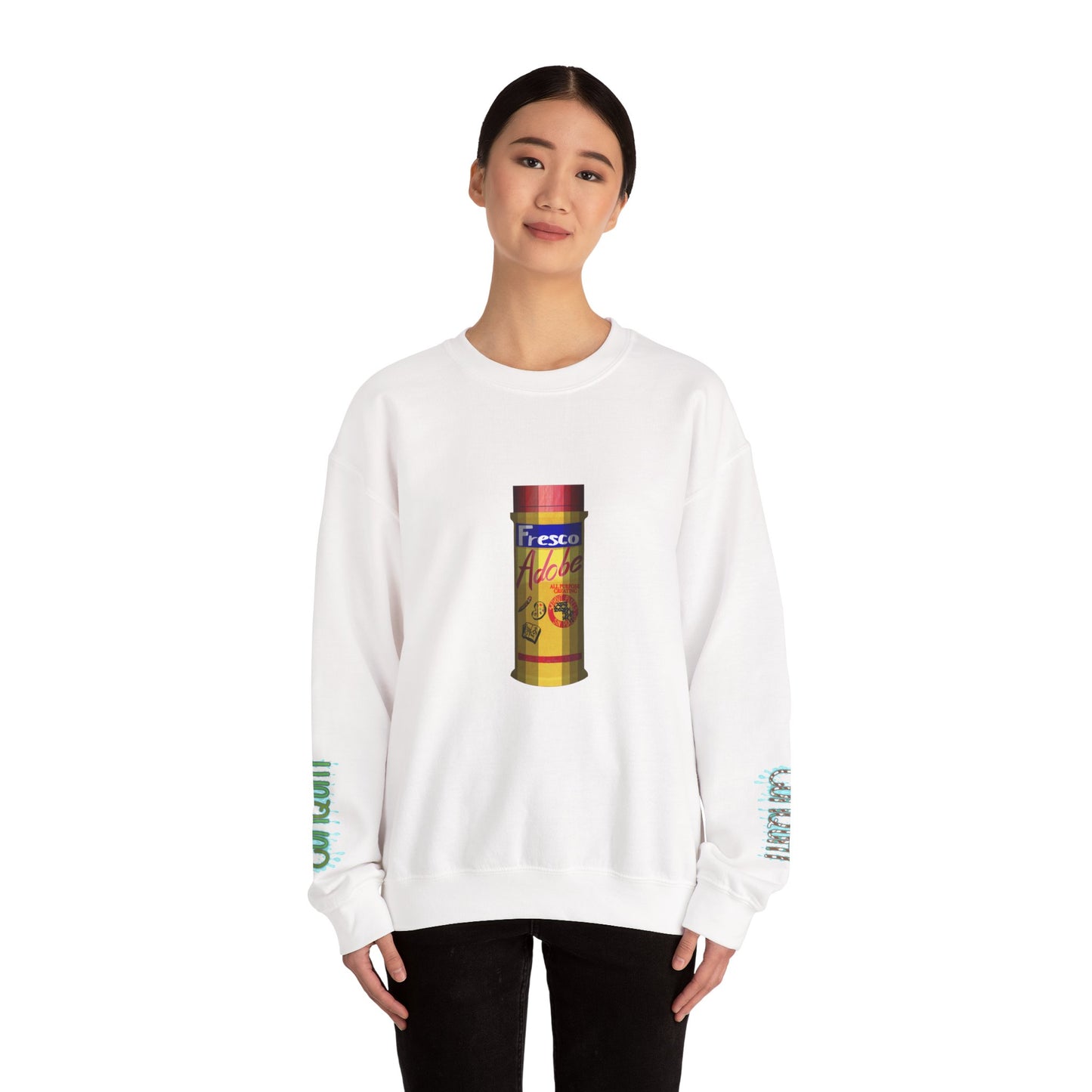 Canister Graphic Crewneck Sweatshirt — 'Fresco' Retro Spice Tin Design