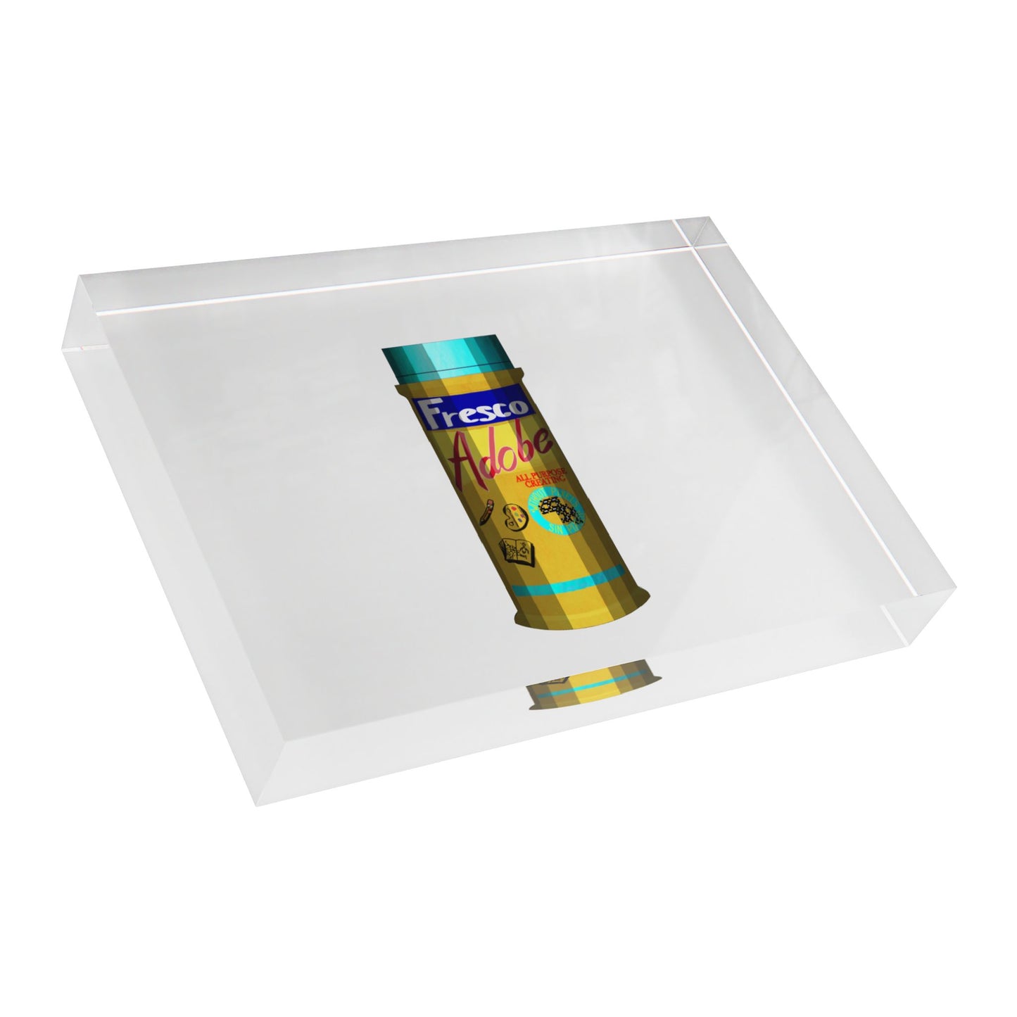 Photo Block Acrylic Display - Retro Spray Can Artwork