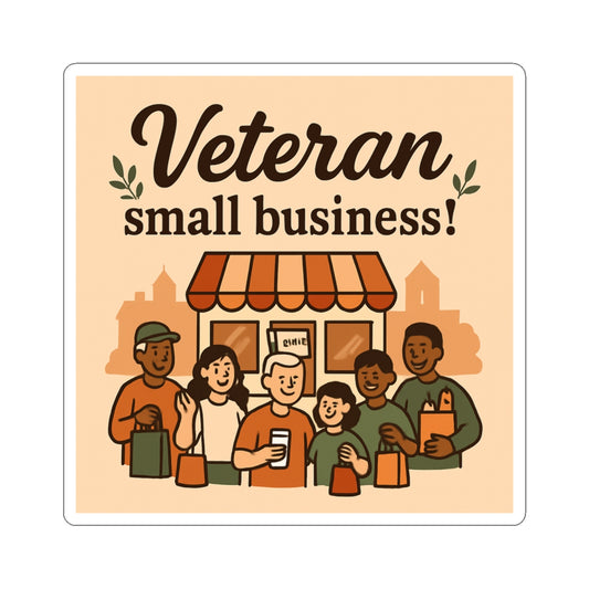 Veteran Small Business Sticker — Support Local Veteran-Owned Shops
