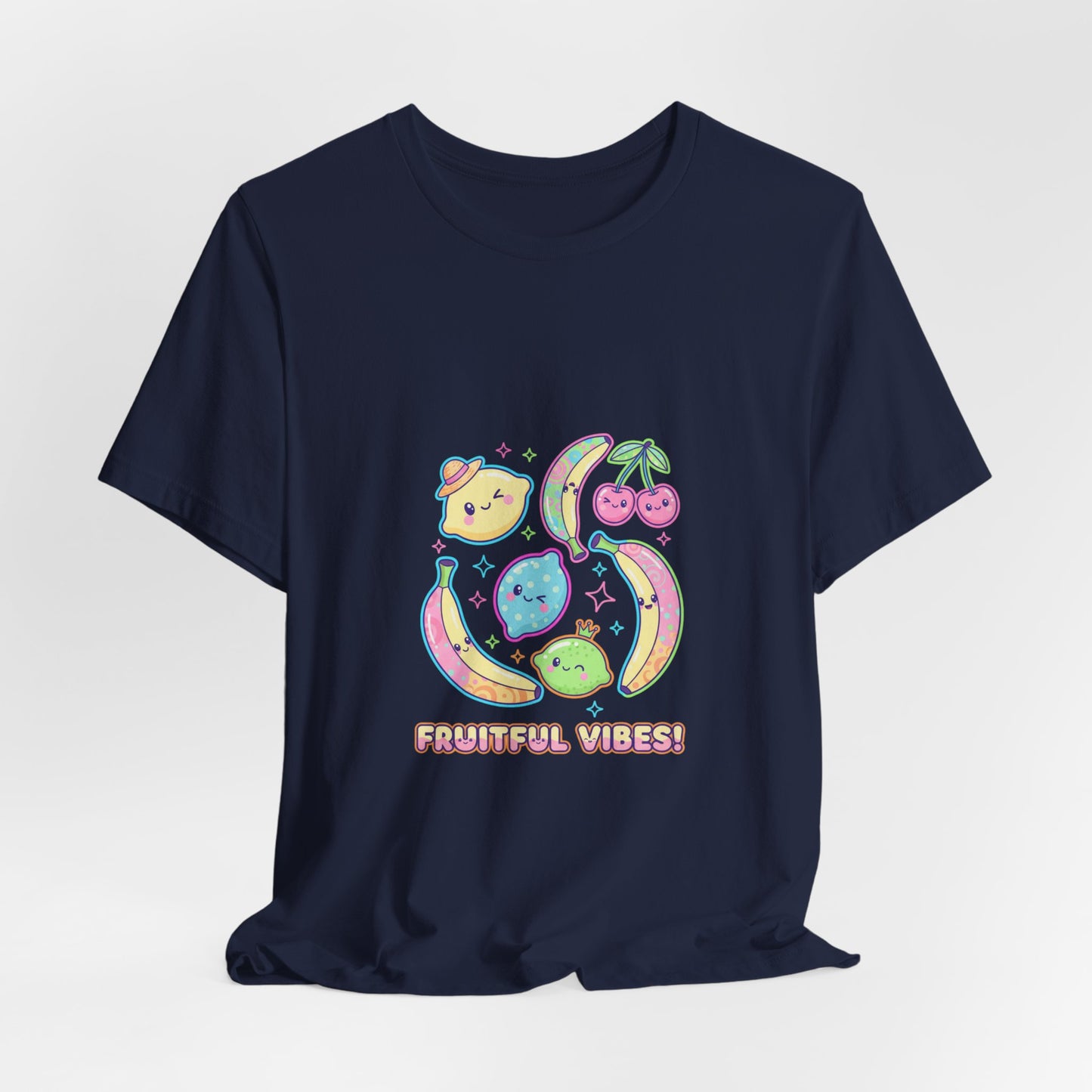 Fruitful Vibes Tee | pop fruit print, banana cherry citrus