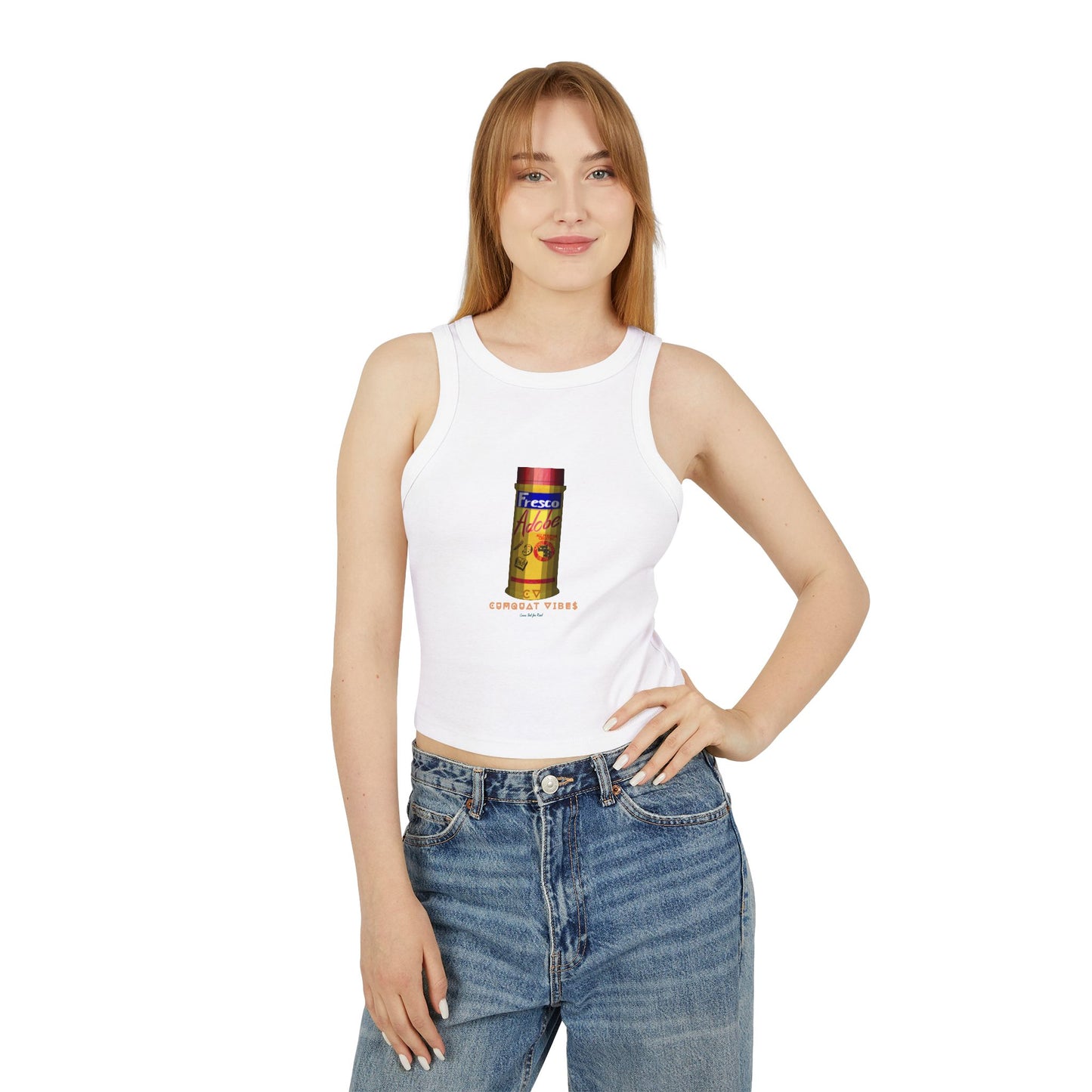 Racer Tank Top — Retro Soda Can Graphic ‘Cherry Fizz’