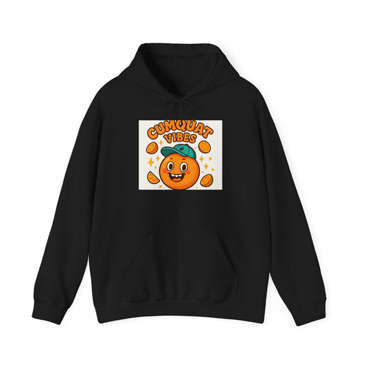 Cumquat Vibes Hoodie — Cute Playful Citrus Graphic Sweatshirt