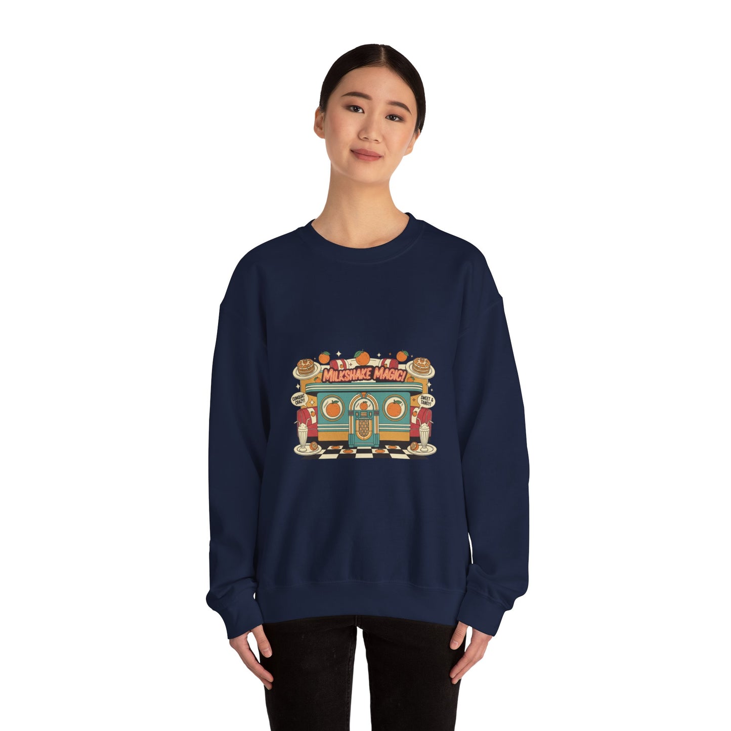 Milkshake Magic Diner Crewneck Sweatshirt | retro diner, vintage Americana