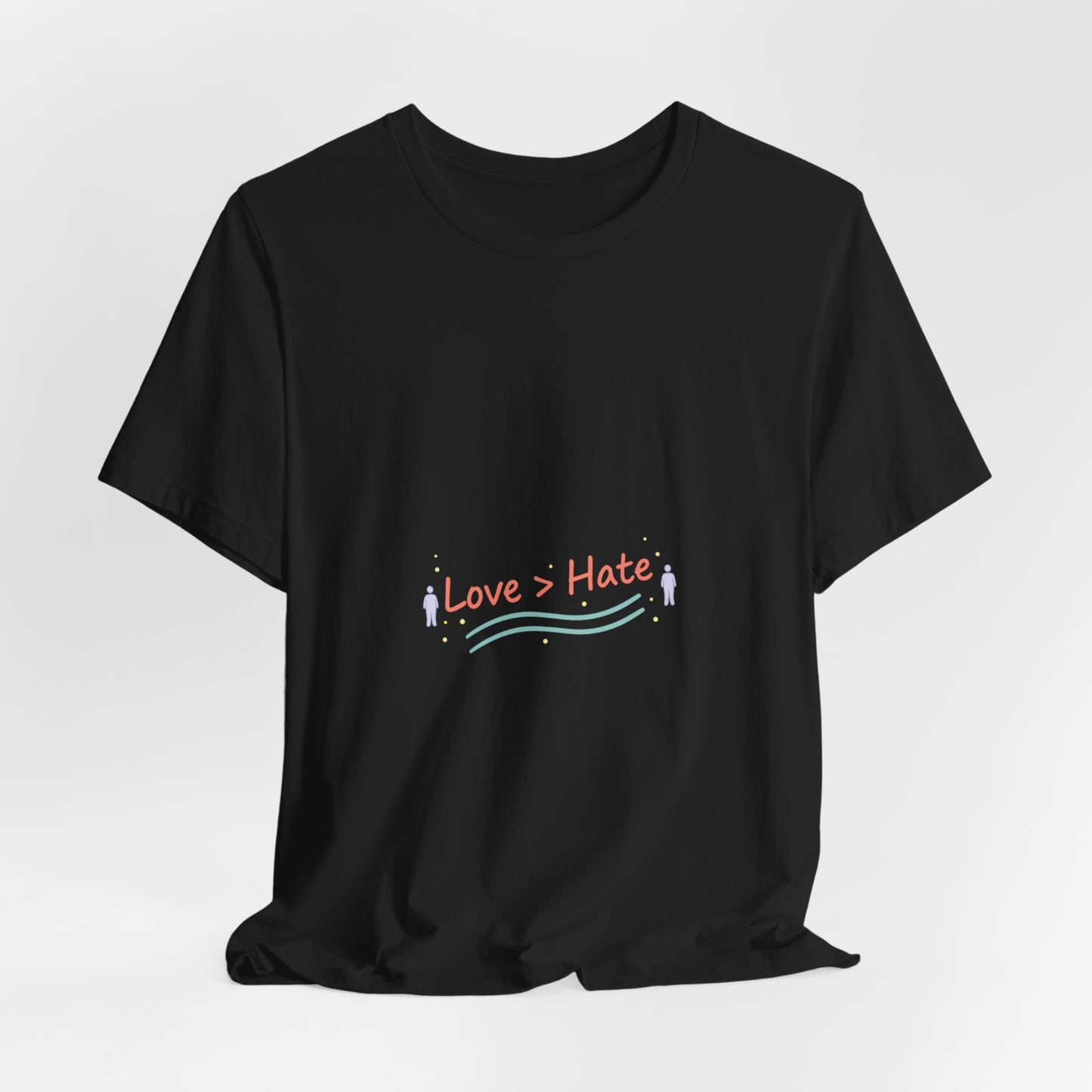 Love > Hate T-Shirt | vibes t-shirt, minimal mood slogan