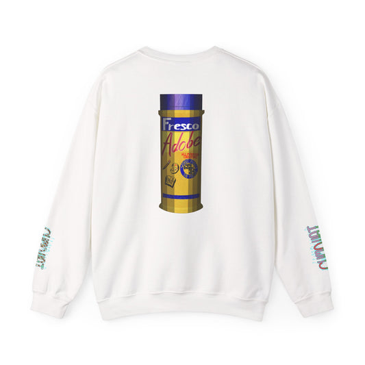 Canister Graphic Crewneck Sweatshirt — 'Fresco' Retro Spice Tin Design