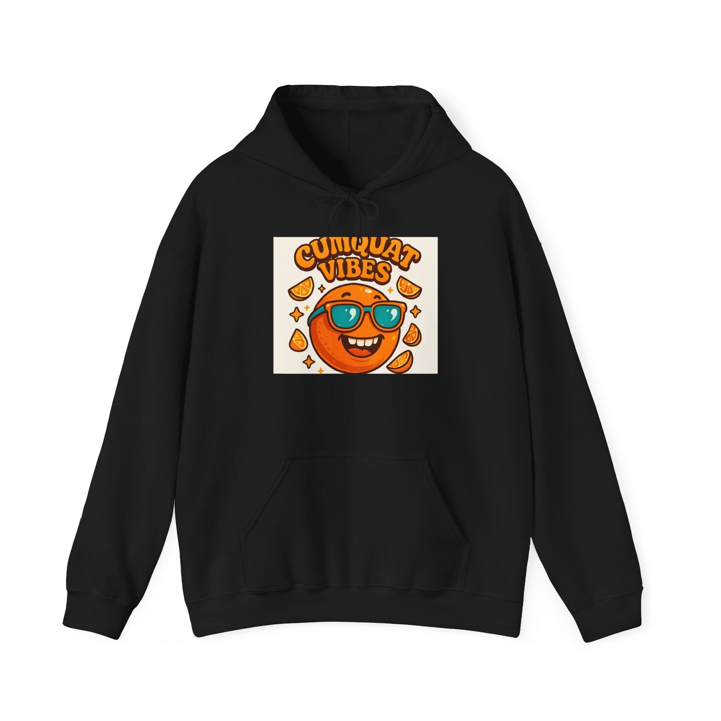 Citrus Vibes Hoodie – Sunglasses Orange Graphic "Cinquat Vibes" Sweatshirt