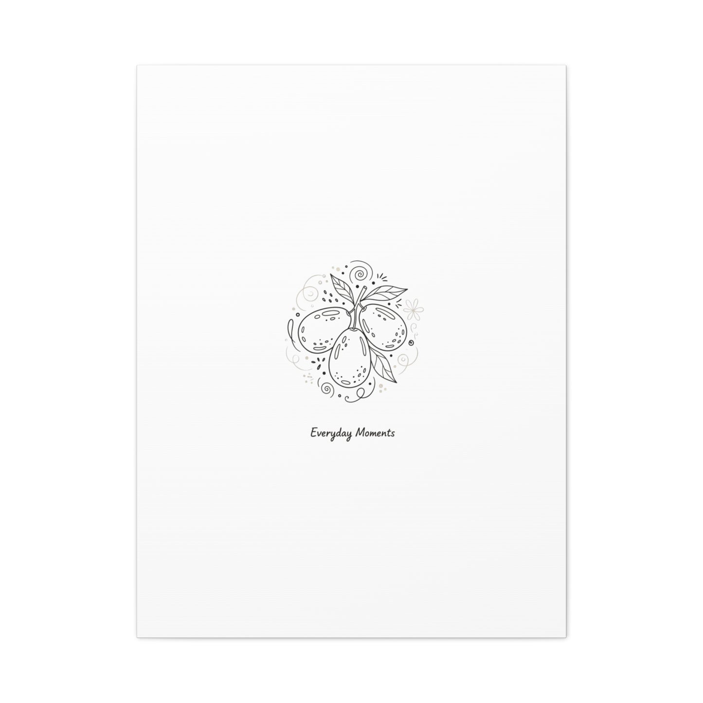 Hand-Drawn Fruit Doodle Canvas | Line Drawing Wall Art