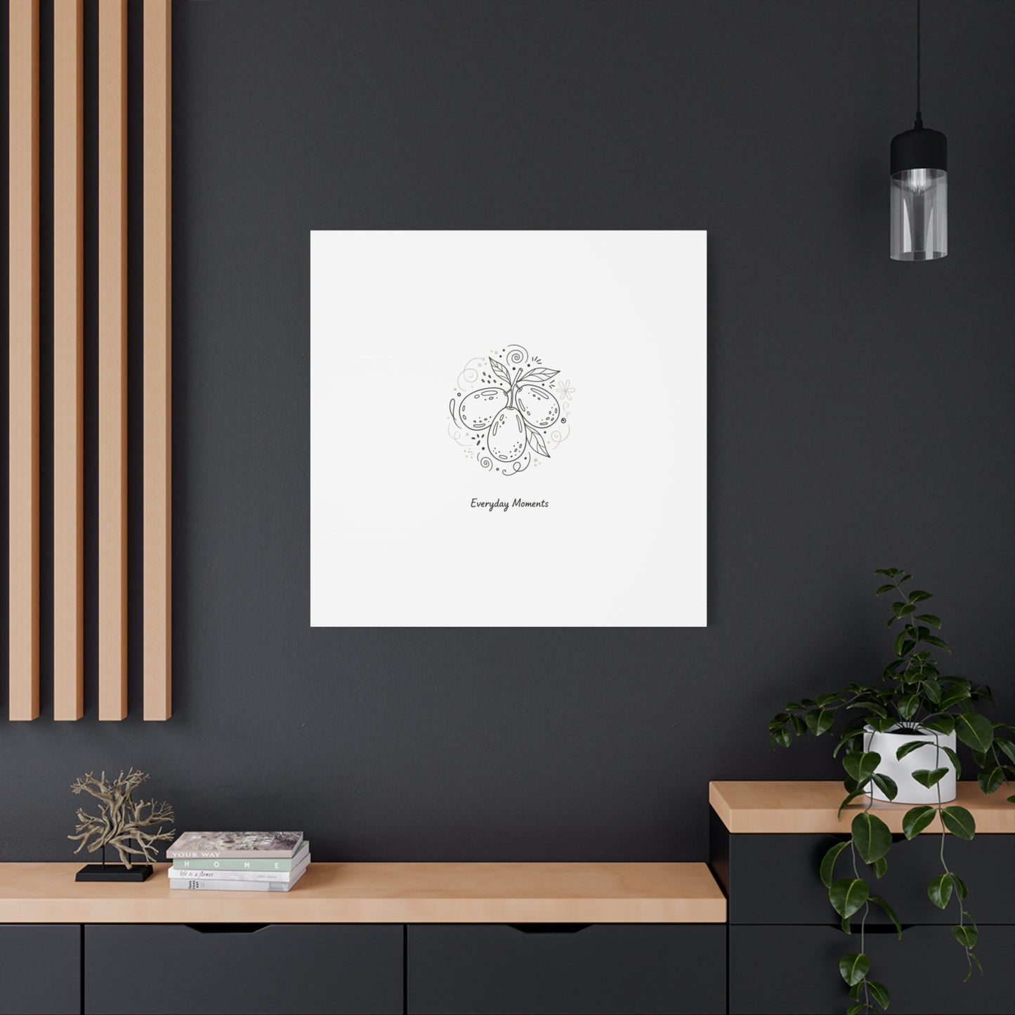 Hand-Drawn Fruit Doodle Canvas | Line Drawing Wall Art