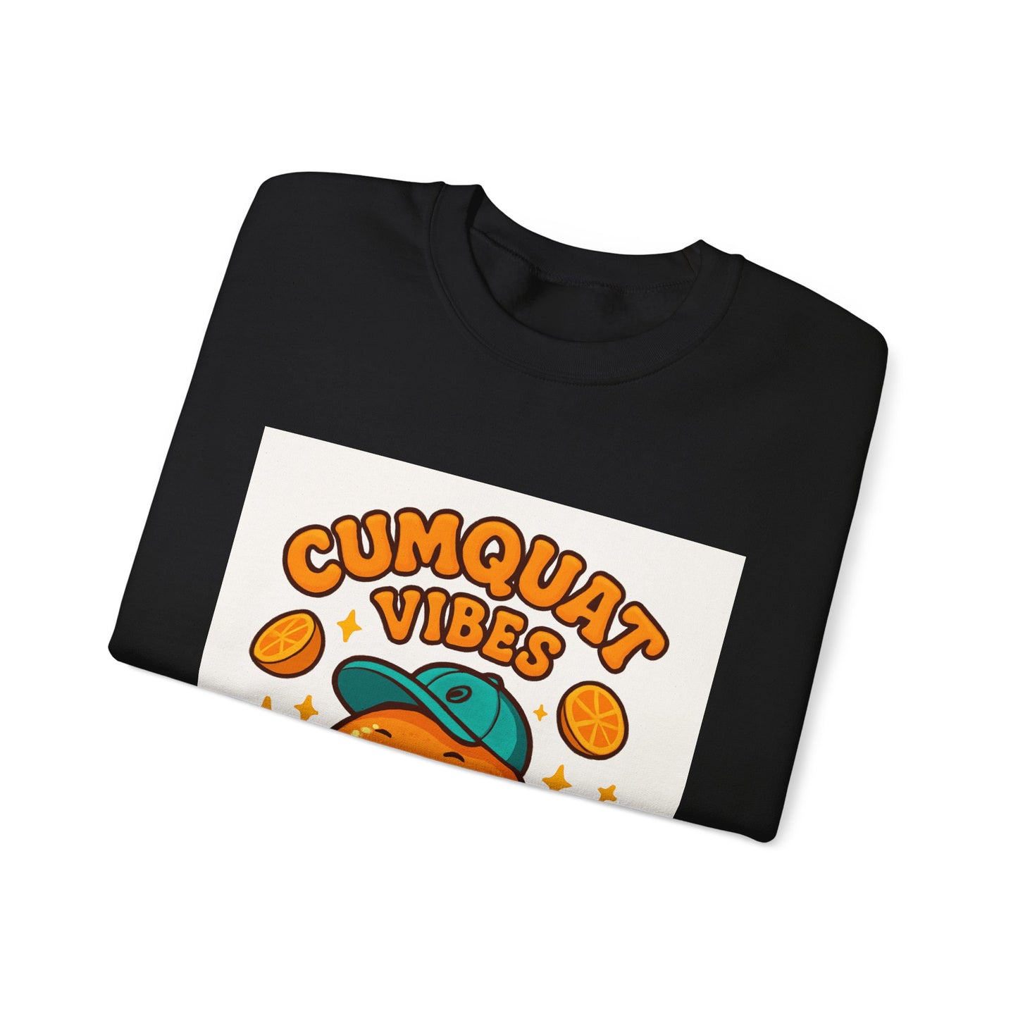 Crewneck Sweatshirt - "Cumquat Vibes" Cute Citrus Graphic