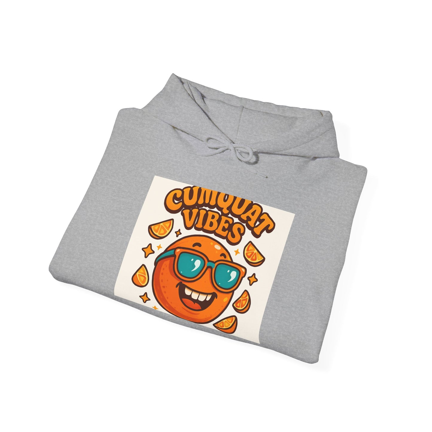 Citrus Vibes Hoodie – Sunglasses Orange Graphic "Cinquat Vibes" Sweatshirt