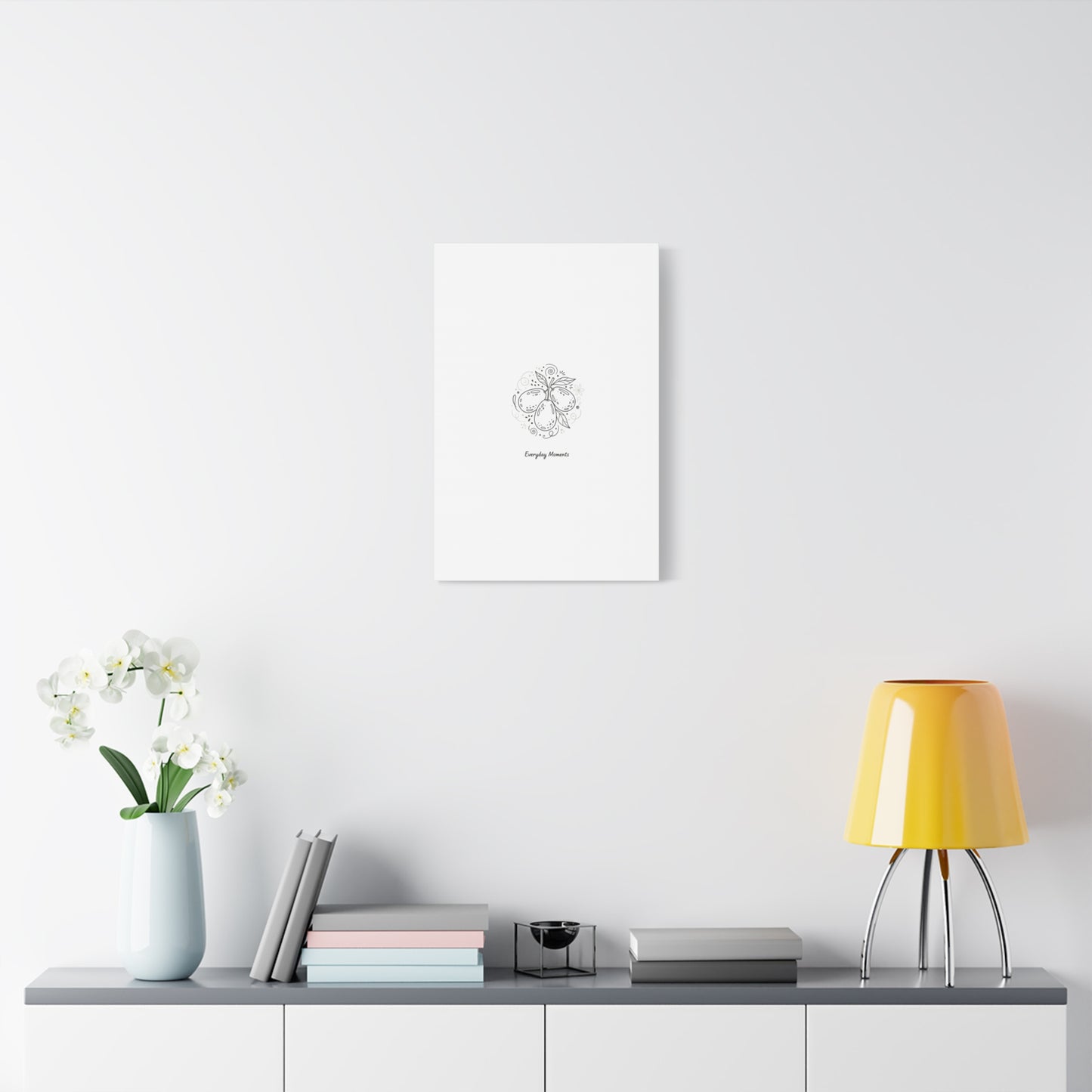 Hand-Drawn Fruit Doodle Canvas | Line Drawing Wall Art