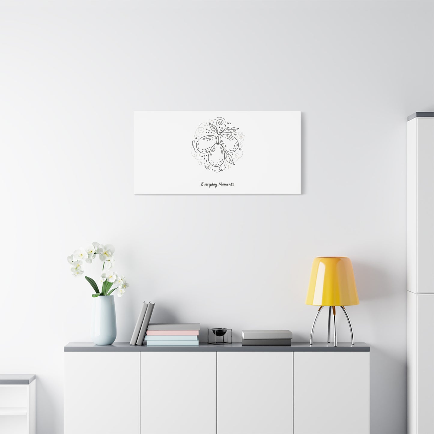 Hand-Drawn Fruit Doodle Canvas | Line Drawing Wall Art