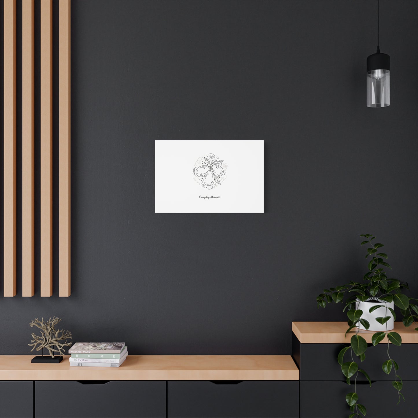 Hand-Drawn Fruit Doodle Canvas | Line Drawing Wall Art