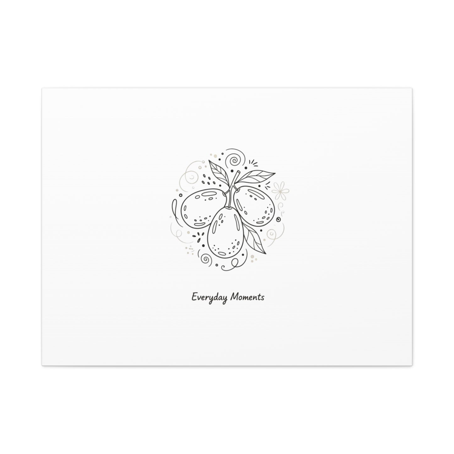 Hand-Drawn Fruit Doodle Canvas | Line Drawing Wall Art