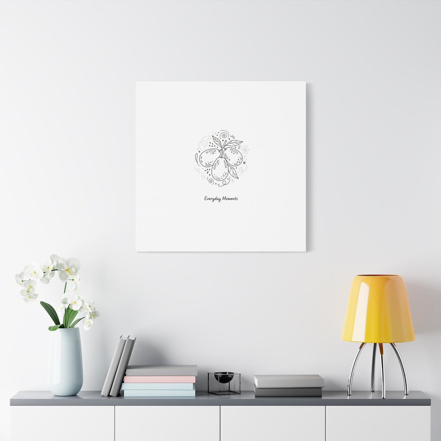 Hand-Drawn Fruit Doodle Canvas | Line Drawing Wall Art