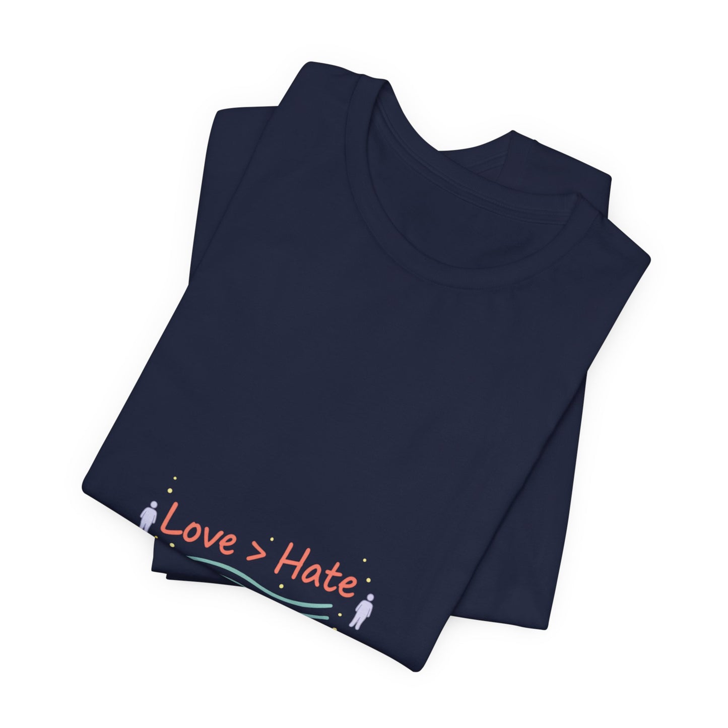 Love > Hate T-Shirt | vibes t-shirt, minimal mood slogan