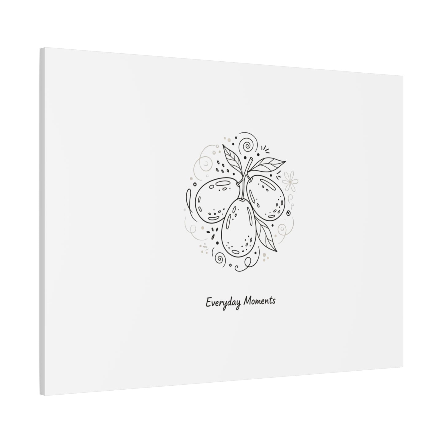 Hand-Drawn Fruit Doodle Canvas | Line Drawing Wall Art