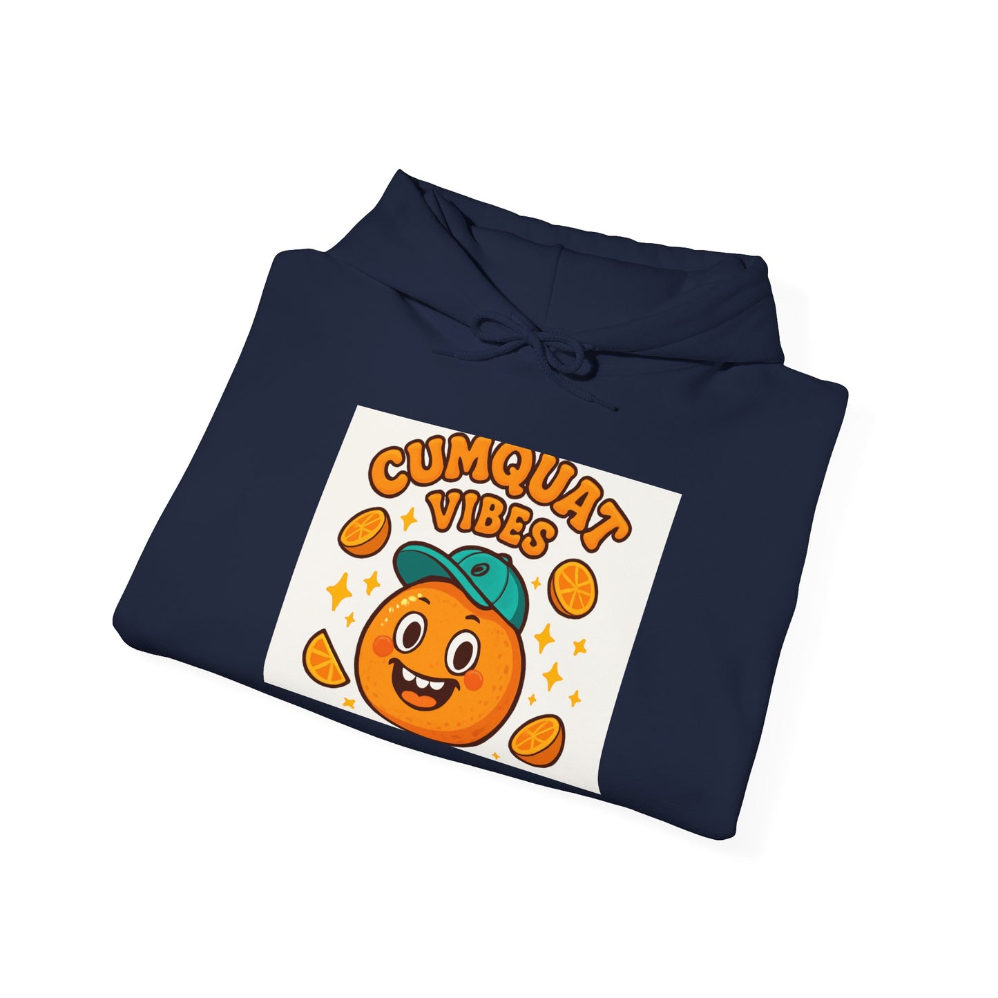 Cumquat Vibes Hoodie — Cute Playful Citrus Graphic Sweatshirt