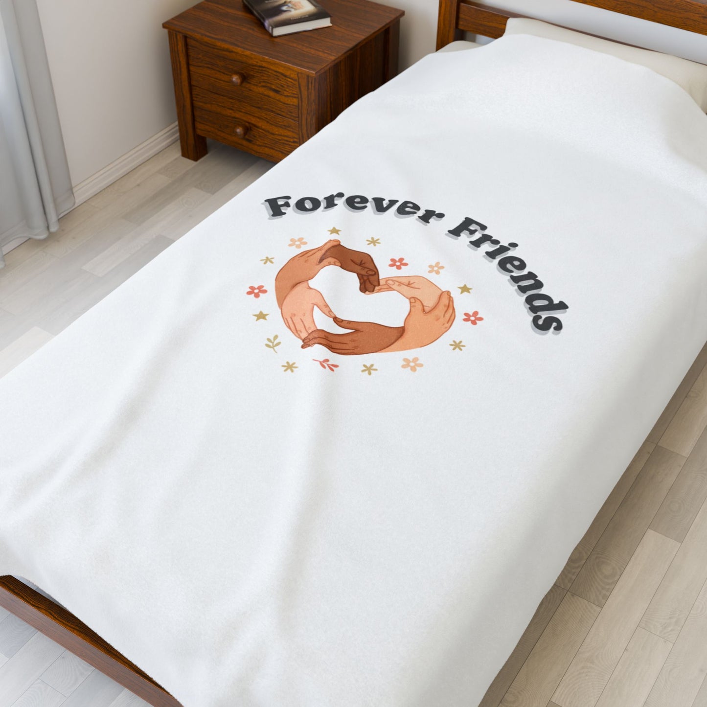 Forever Friends Heart Hands Blanket | friendship Valentine, platonic love
