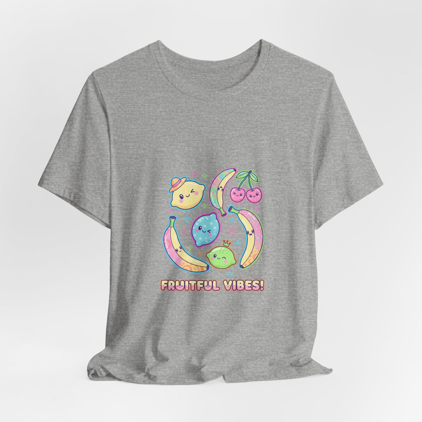 Fruitful Vibes Tee | pop fruit print, banana cherry citrus