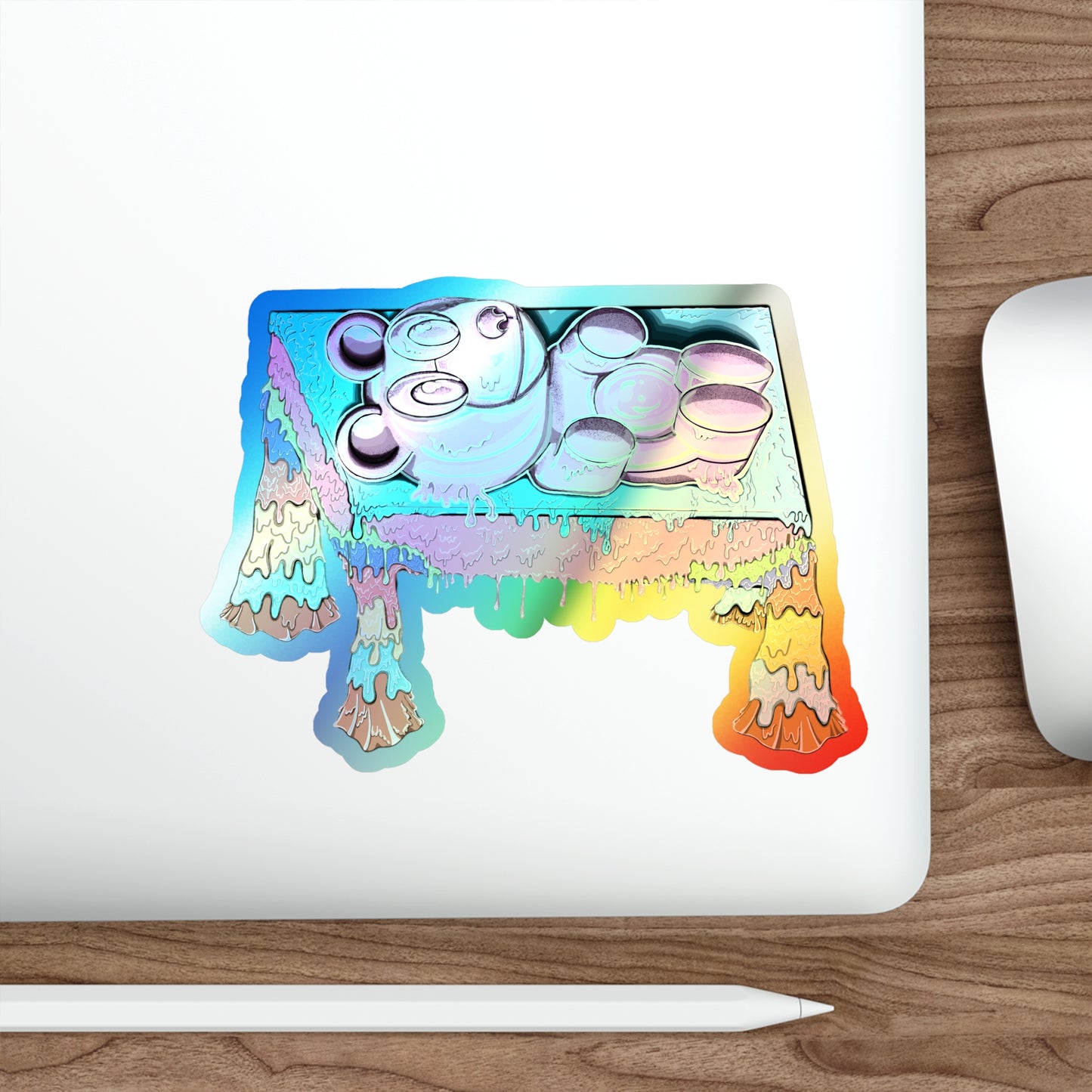 Melting Gummy Holographic Die-cut Stickers