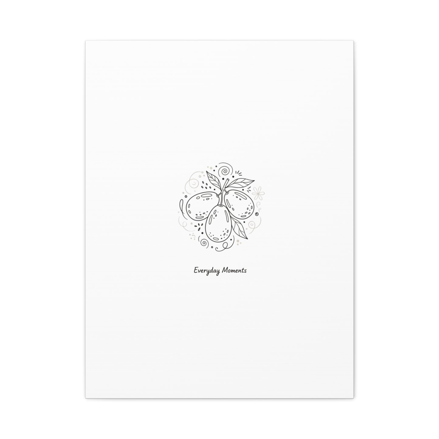 Hand-Drawn Fruit Doodle Canvas | Line Drawing Wall Art