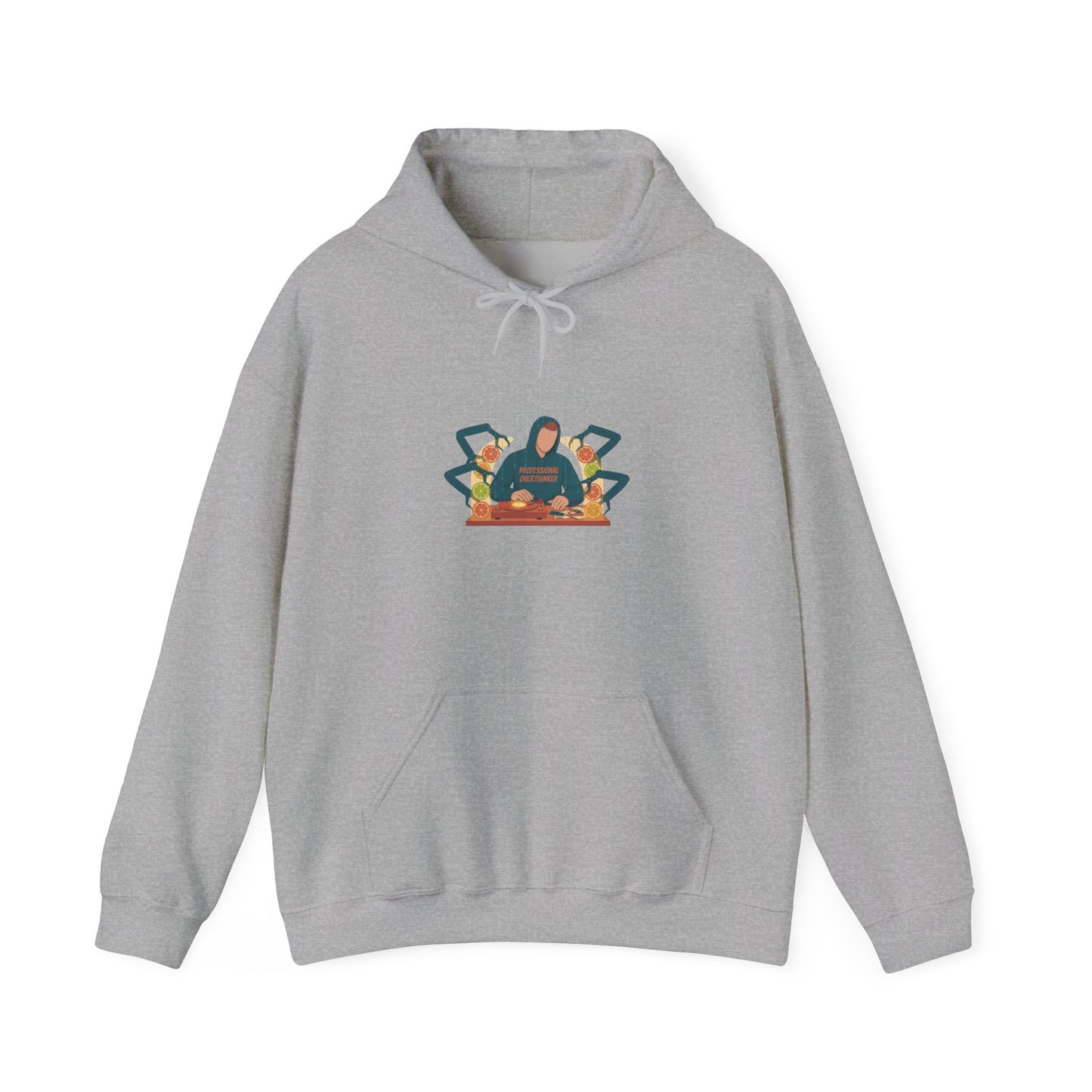quiet deer print hoodie | neutral spotted pattern, minimal woodland design