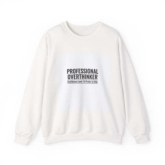 Professional Overthinker Sweatshirt | anxiety humor, funny introvert