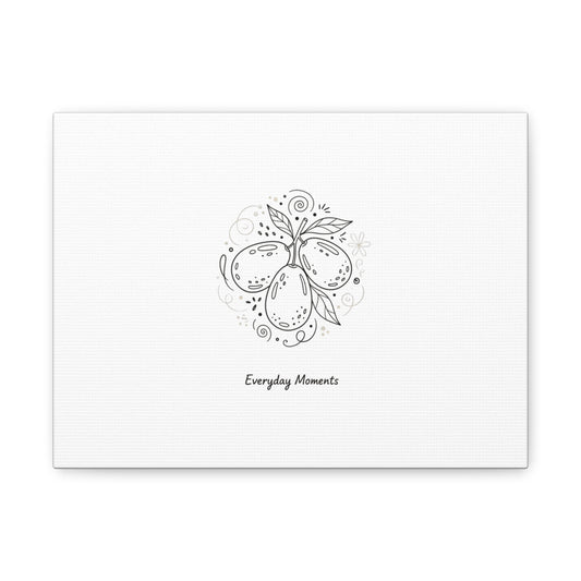 Hand-Drawn Fruit Doodle Canvas | Line Drawing Wall Art