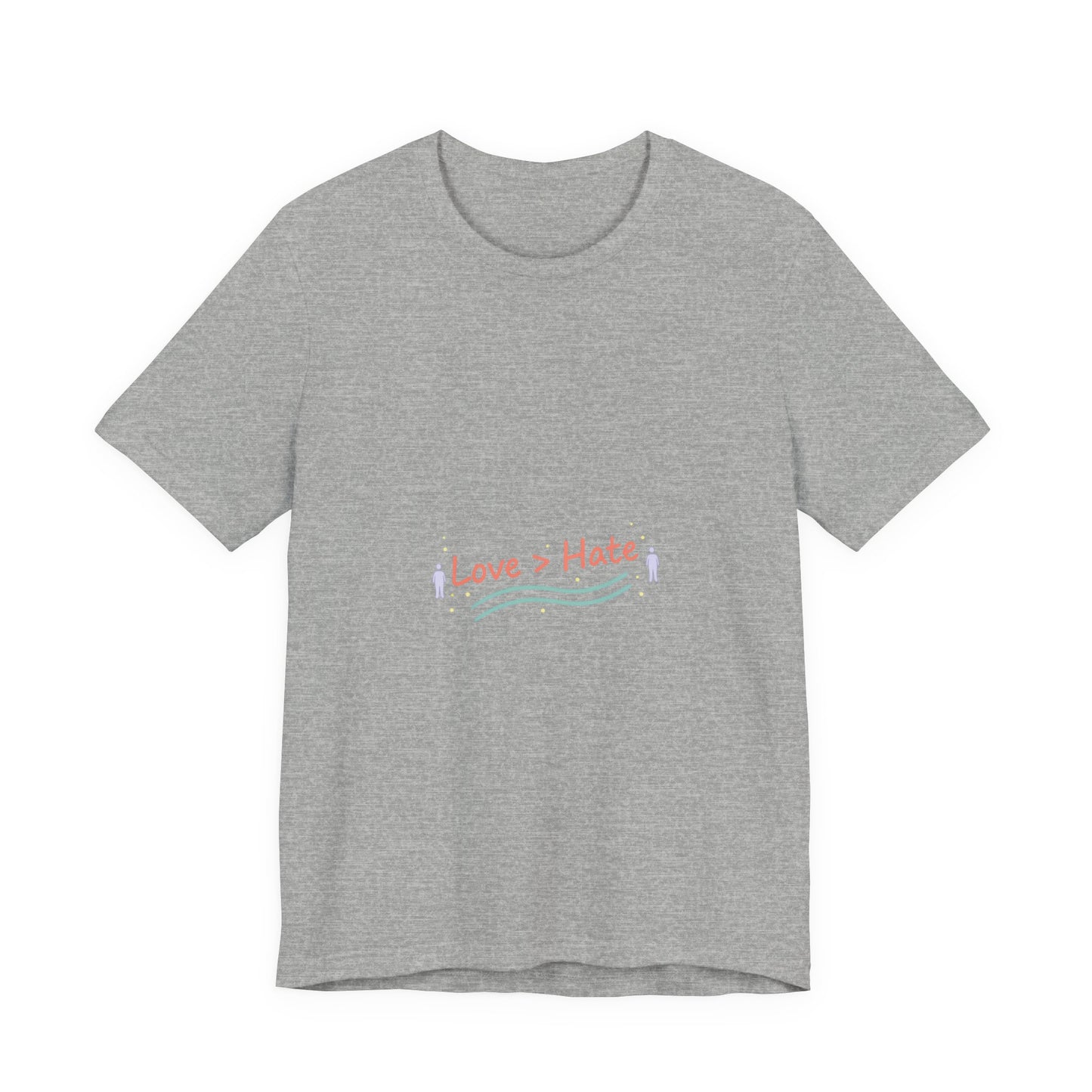 Love > Hate T-Shirt | vibes t-shirt, minimal mood slogan