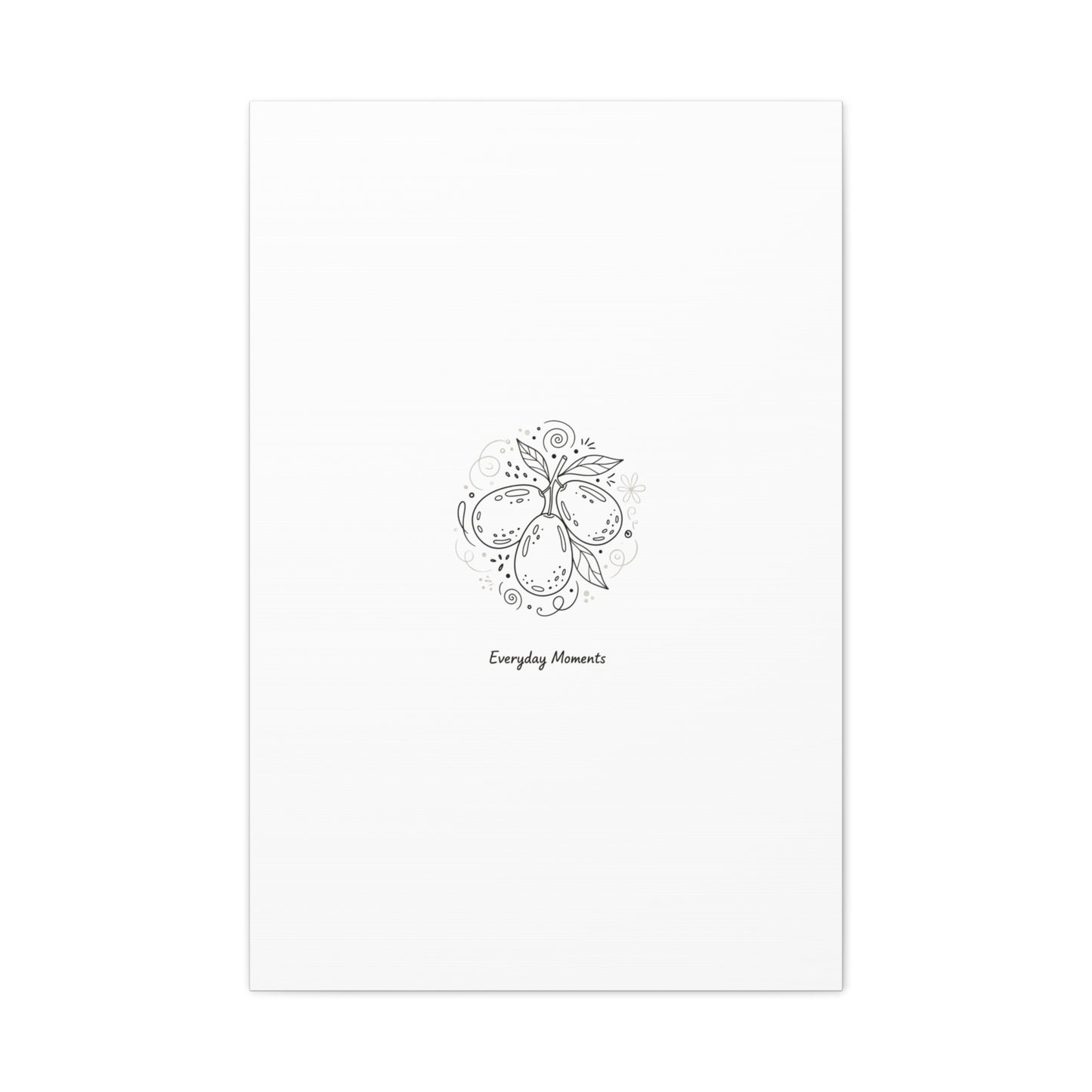 Hand-Drawn Fruit Doodle Canvas | Line Drawing Wall Art