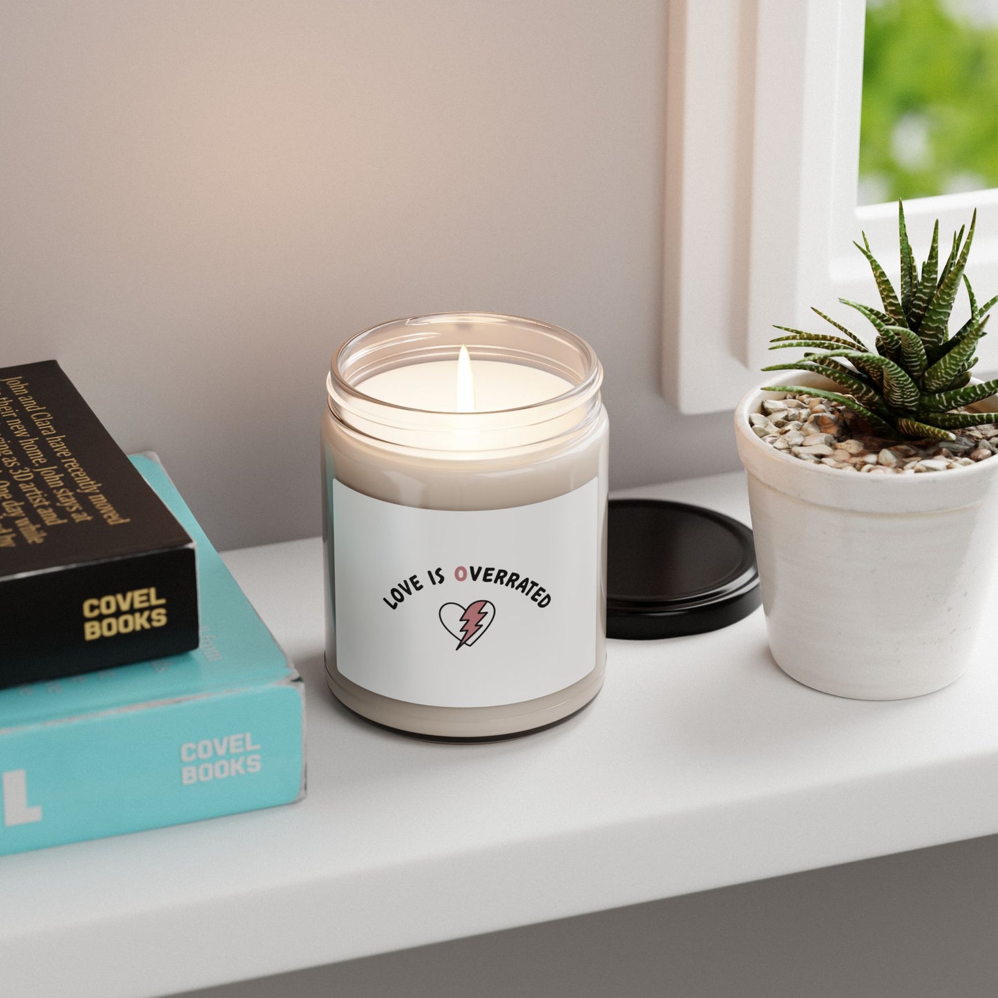 Love Is Overrated Candle, Soy Candle | Anti Valentine, Sarcastic Love Quote