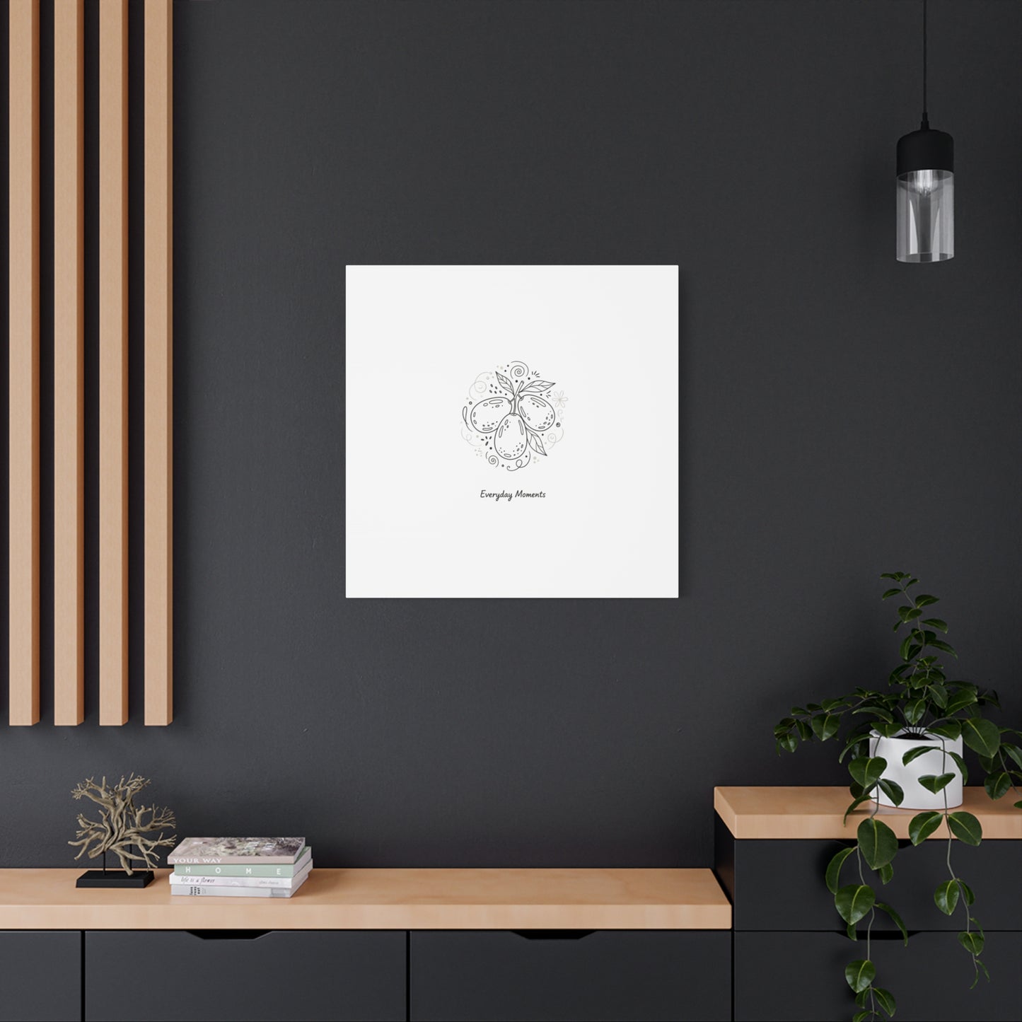 Hand-Drawn Fruit Doodle Canvas | Line Drawing Wall Art
