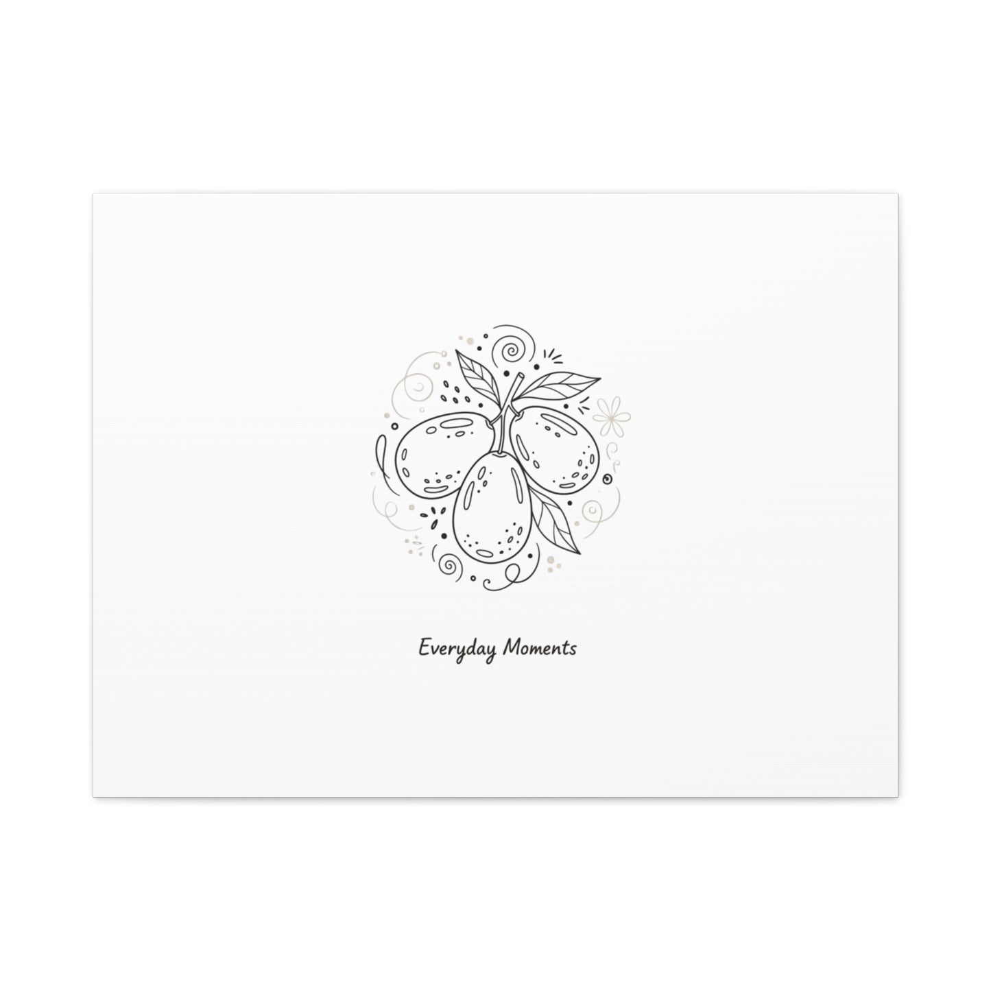 Hand-Drawn Fruit Doodle Canvas | Line Drawing Wall Art