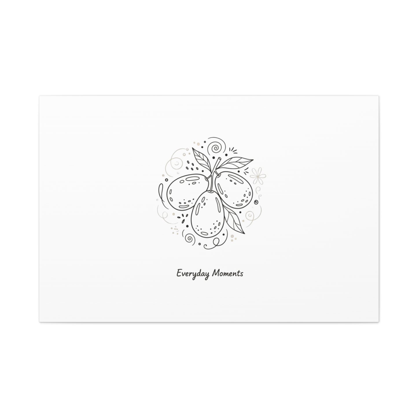 Hand-Drawn Fruit Doodle Canvas | Line Drawing Wall Art