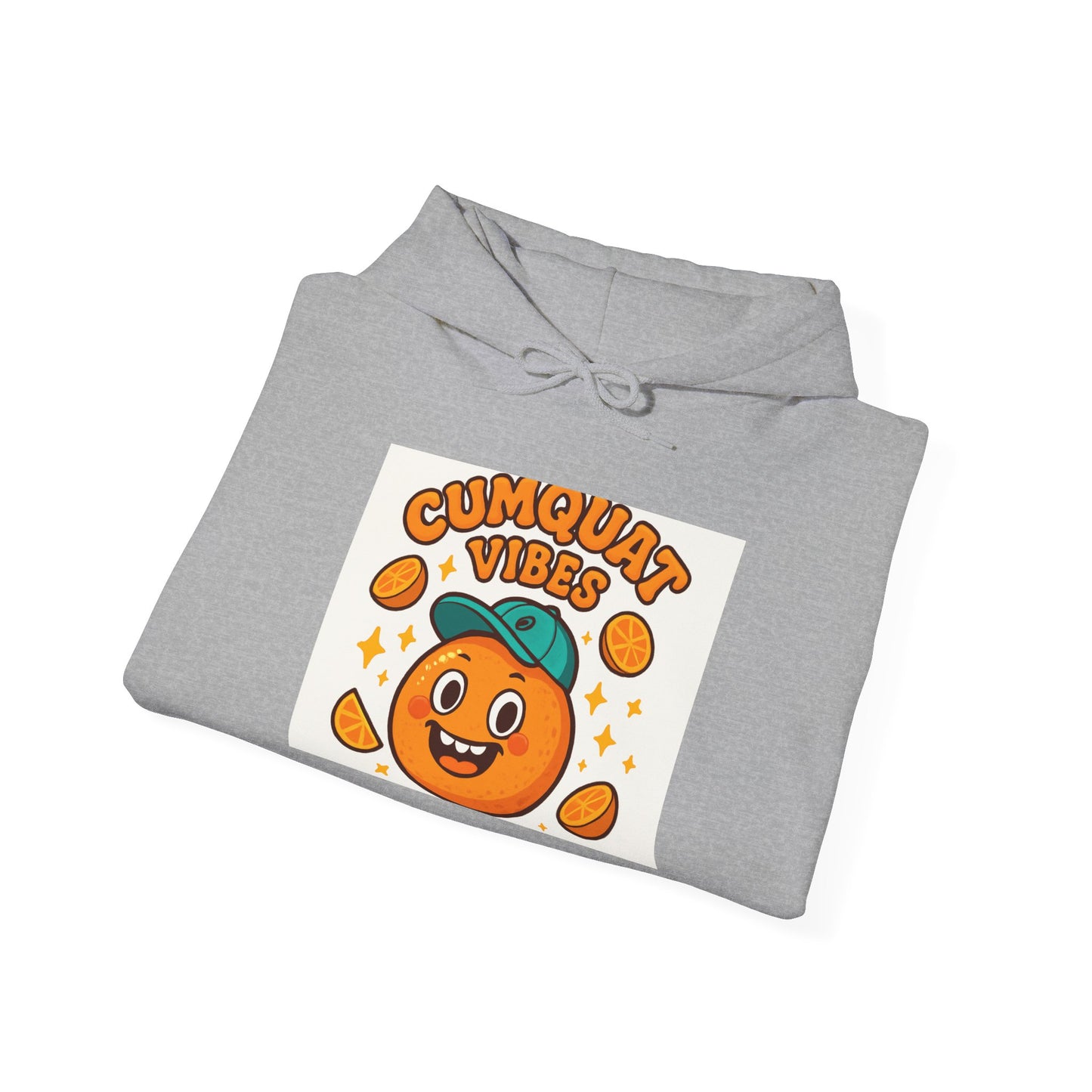 Cumquat Vibes Hoodie — Cute Playful Citrus Graphic Sweatshirt