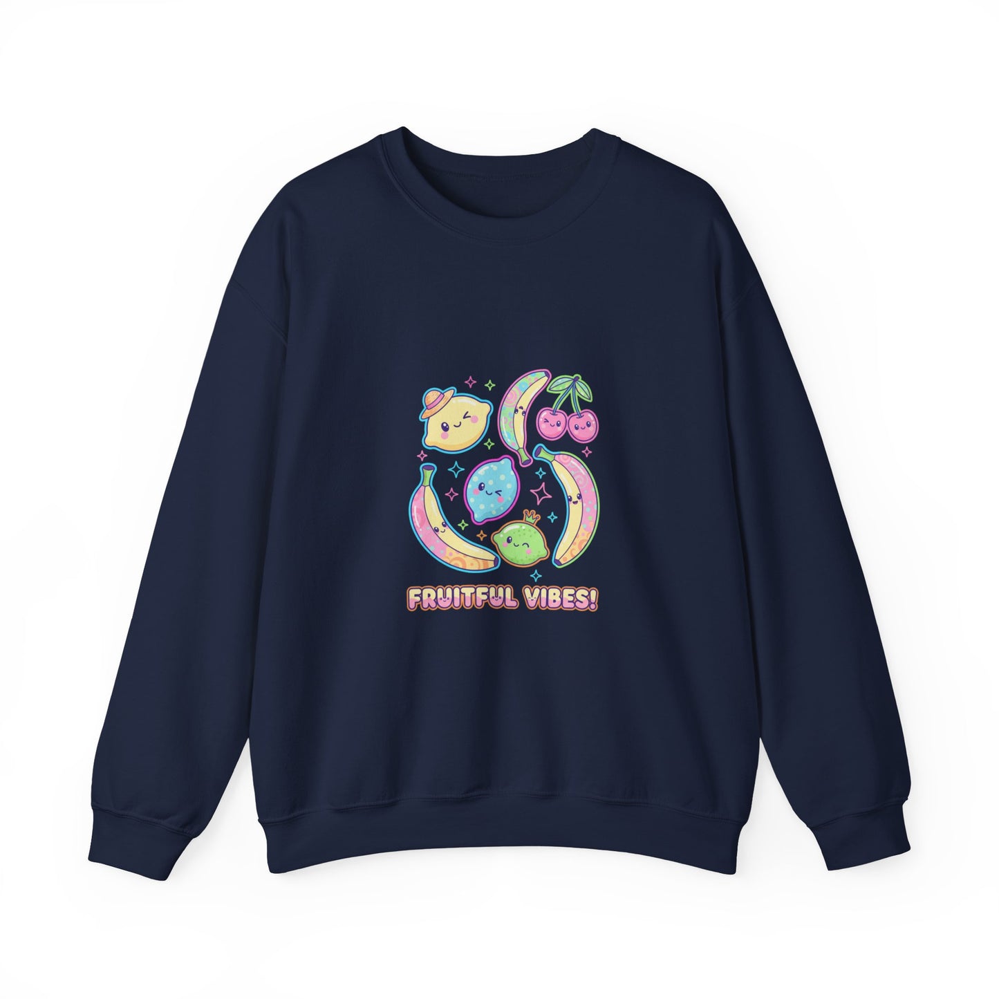 Fruitful Vibes Sweatshirt | pop fruit prints, pastel citrus