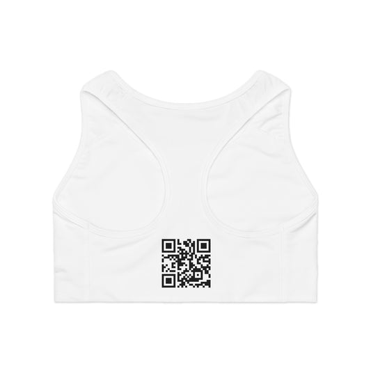 Sports Bra — Cumquat Vibes "Calming the Mood" Activewear (QR Back)