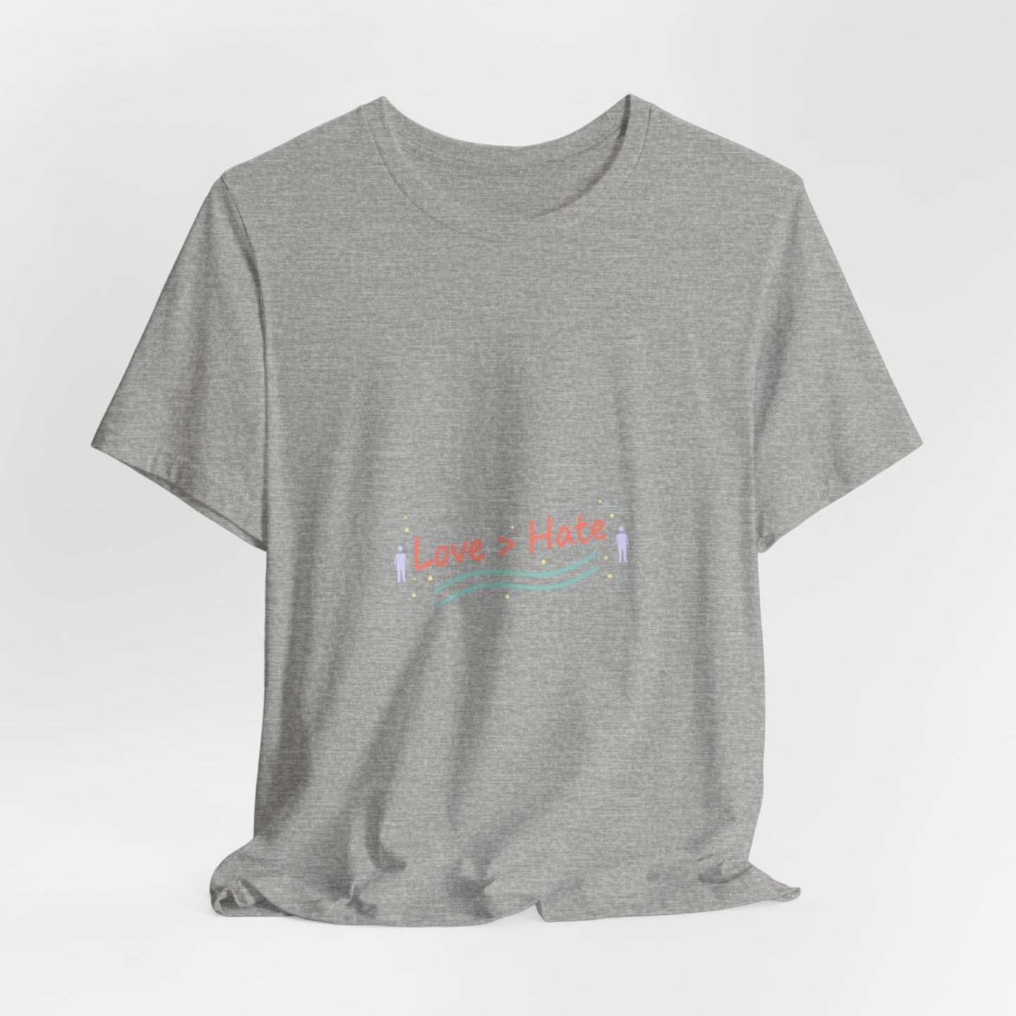 Love > Hate T-Shirt | vibes t-shirt, minimal mood slogan