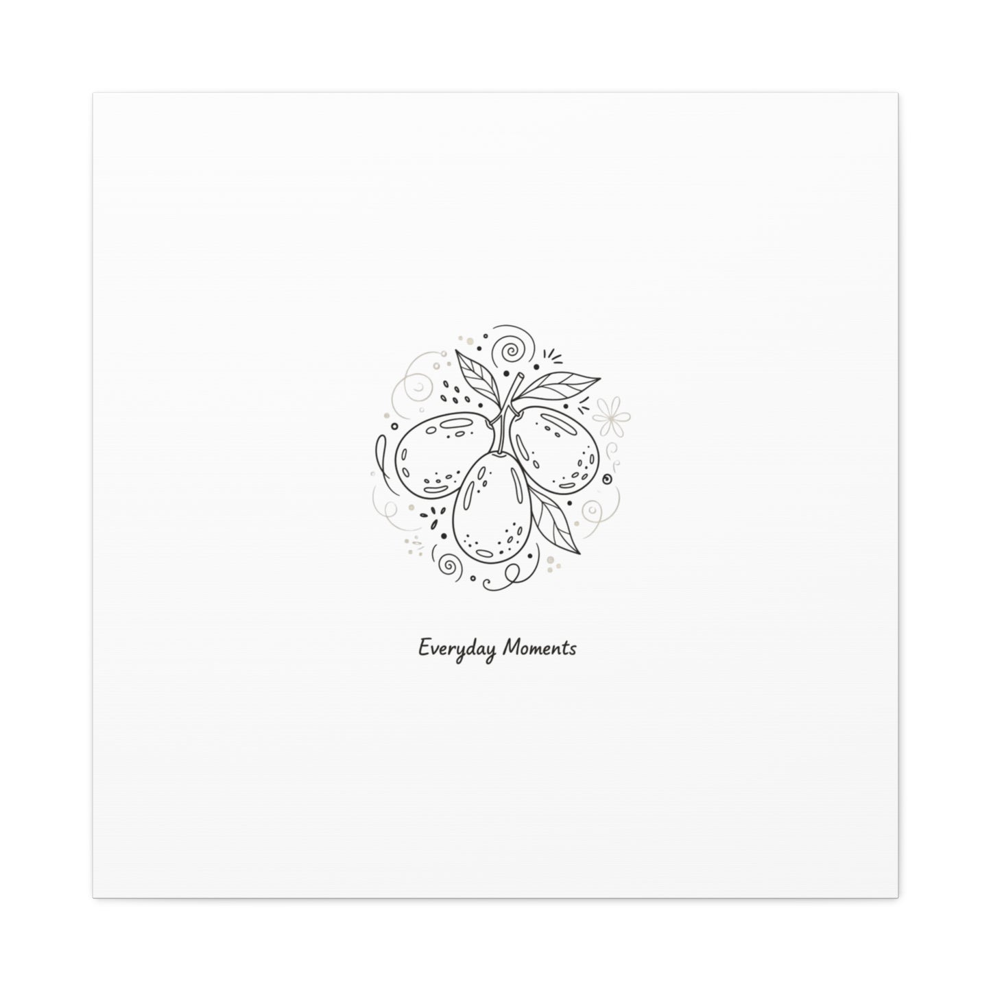 Hand-Drawn Fruit Doodle Canvas | Line Drawing Wall Art