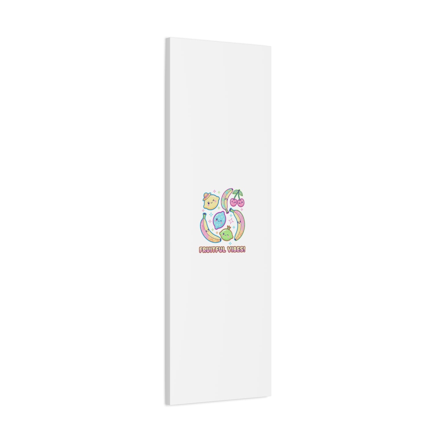 Fruitful Vibes Canvas, Pop Fruit Print | Banana Cherry Citrus Art