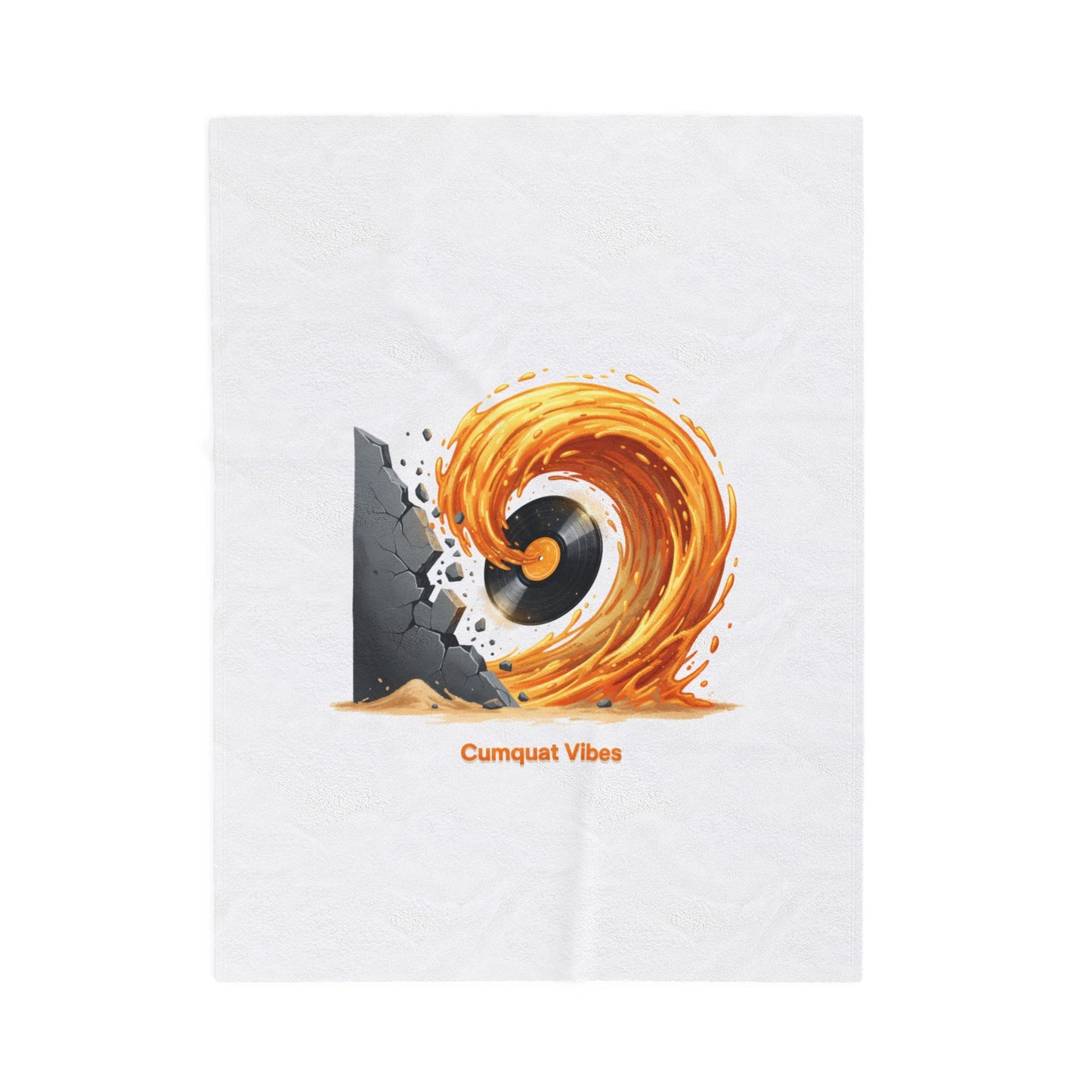 Scoreboard Style "Cumquat Vibes" Blanket | digital scoreboard pun, dot-matrix humor