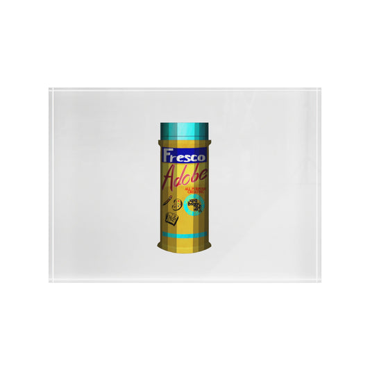 Photo Block Acrylic Display - Retro Spray Can Artwork
