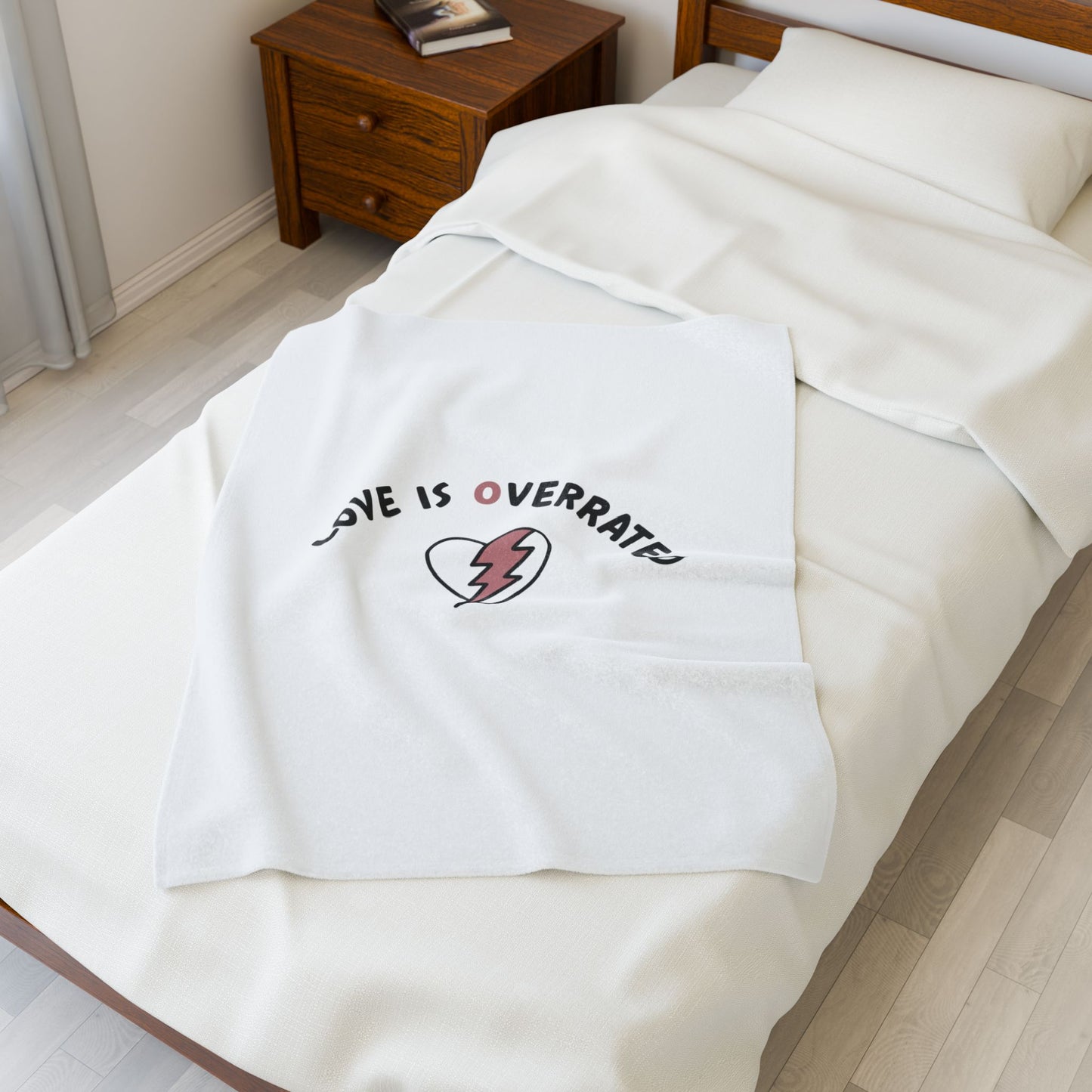 Love Is Overrated Blanket | Irreverent Valentine, Sarcastic Love Quote