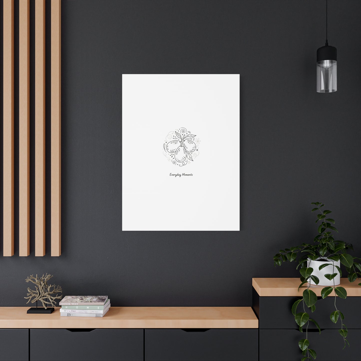 Hand-Drawn Fruit Doodle Canvas | Line Drawing Wall Art