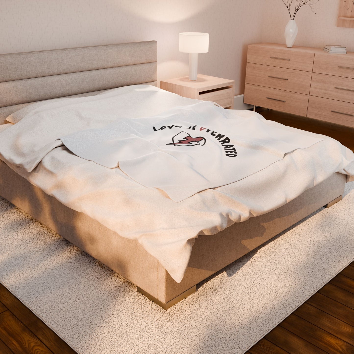 Love Is Overrated Blanket | Irreverent Valentine, Sarcastic Love Quote