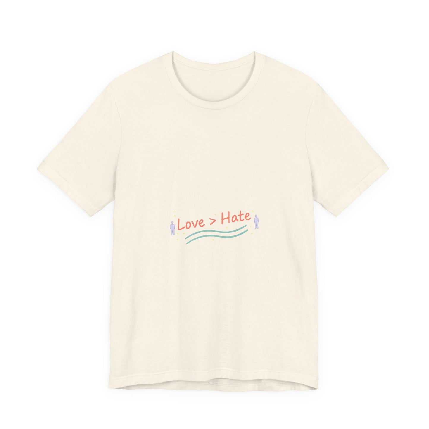 Love > Hate T-Shirt | vibes t-shirt, minimal mood slogan