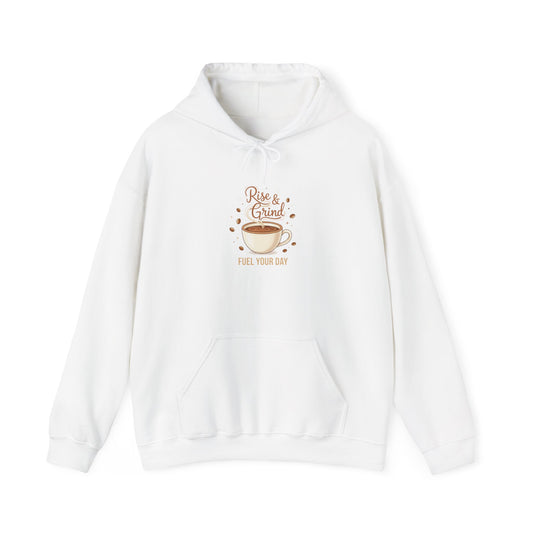 Rise & Grind Coffee Hoodie | caffeine design, coffee lover sweatshirt